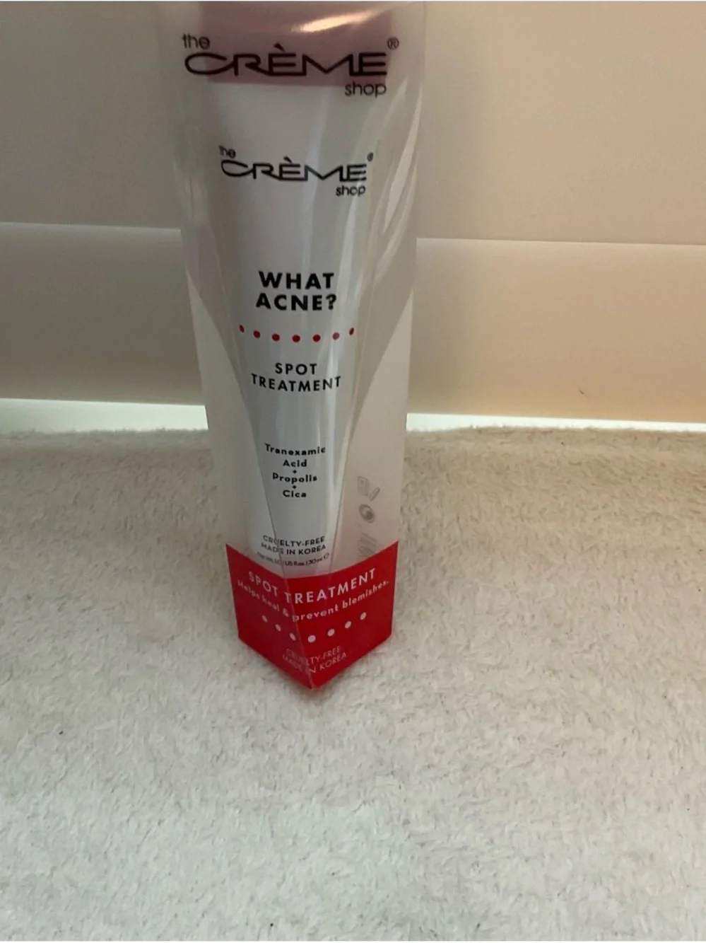 The Crème Shop What Acne? Spot Treatment - White & Red